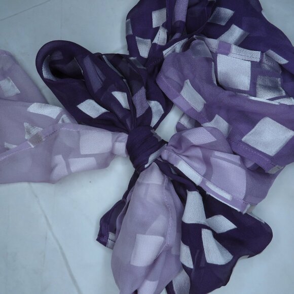 Handmade Dark Purple Silk Scarf - Picture 3 of 7